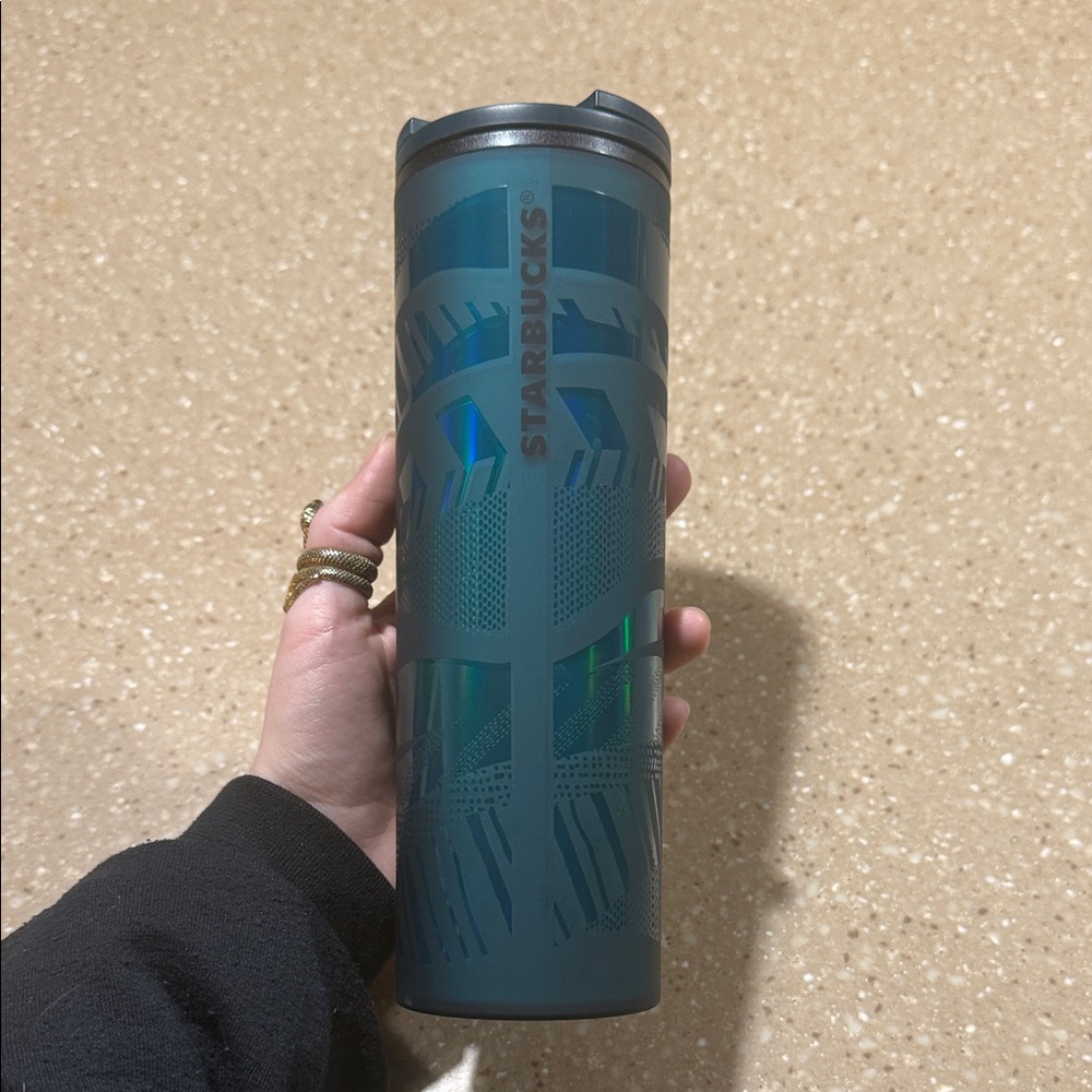 Starbucks Teal Geometric Tumbler
